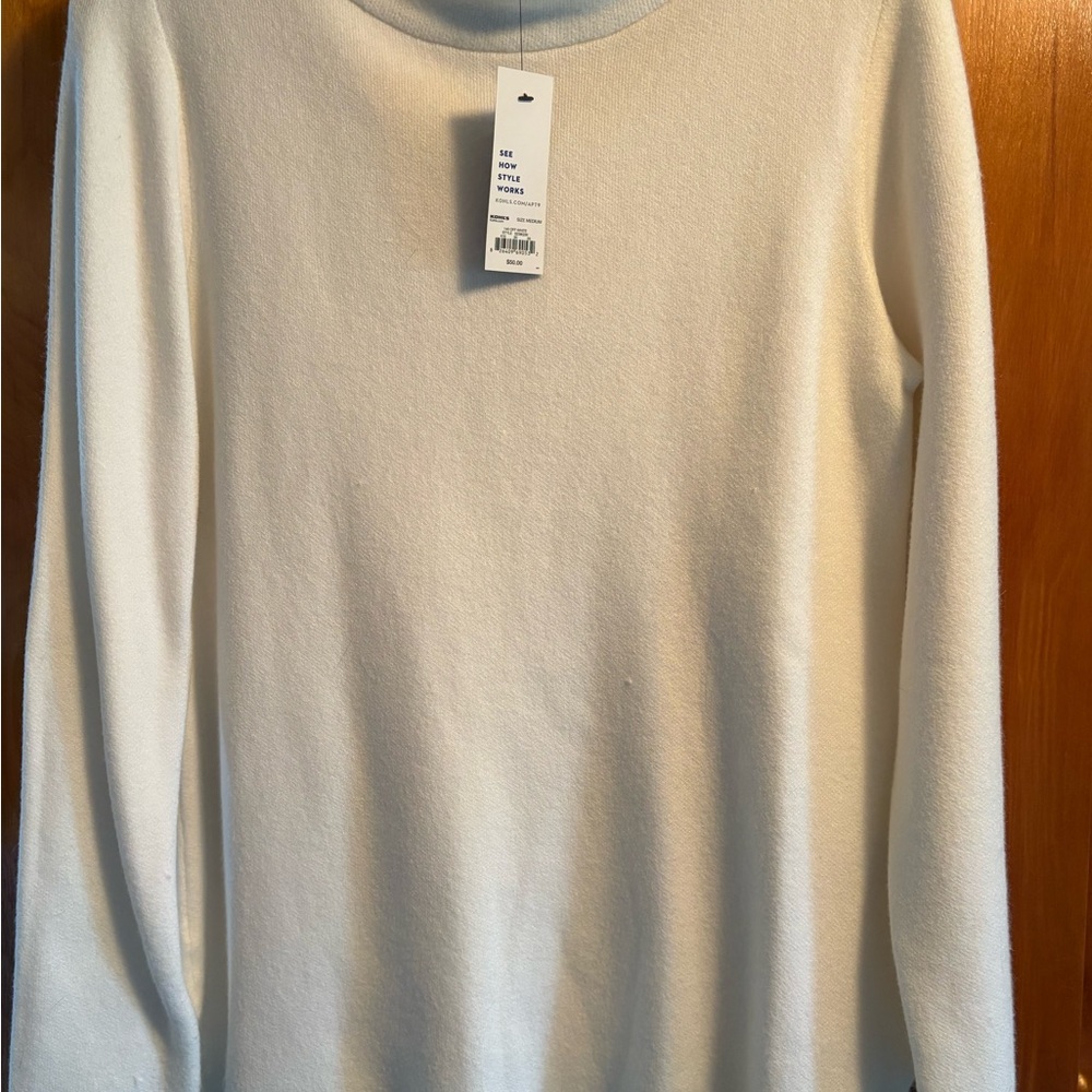 Apt. 9 Cream Crewneck Sweater